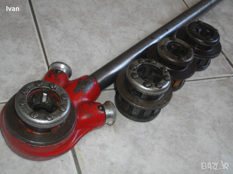 VIRAX 521A-Made in FRANCE-Плашка Водопроводна/Винтонарезка/Винторезка За Резби Тръби-с 4 бр.Глави, снимка 1