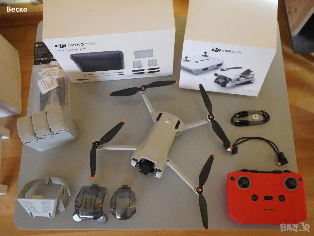 DJI Mini 3 Pro Combo – Отлично състояние + аксесоари, снимка 1