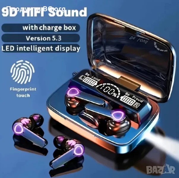 Безжични TWS слушалки с шумопотискане и 8 часа работа, снимка 1