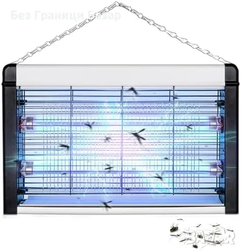 Нов 20W вътрешен унищожител на мухи и комари с UV лампа за дом градина, снимка 1