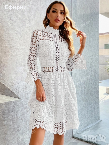 Дантелена рокля, Елегантна рокля, рокля голям размер, снимка 1