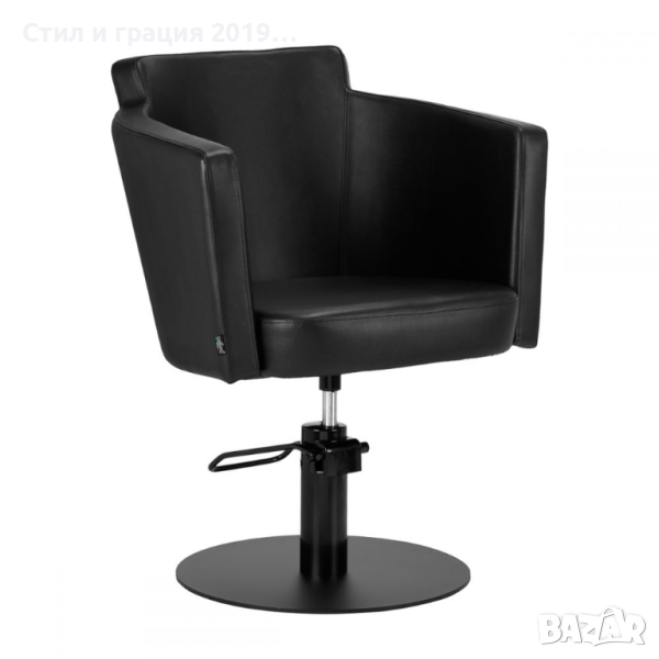 Фризьорски стол Gabbiano Roma -кафяв/черен, снимка 1