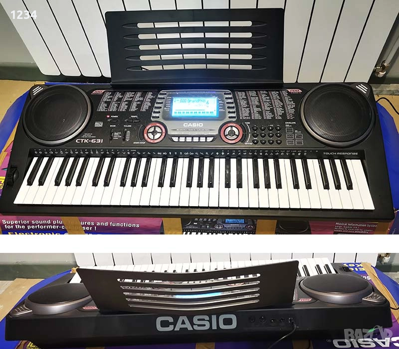 Синтезатор клавир CASIO CTK-631 с динамична клавиатура 5 октави, снимка 1