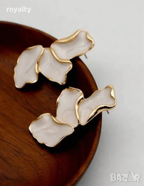 Елегантни обеци от цветни масла, изработени от цинкови сплави и неръждаема стомана 🥥, снимка 1