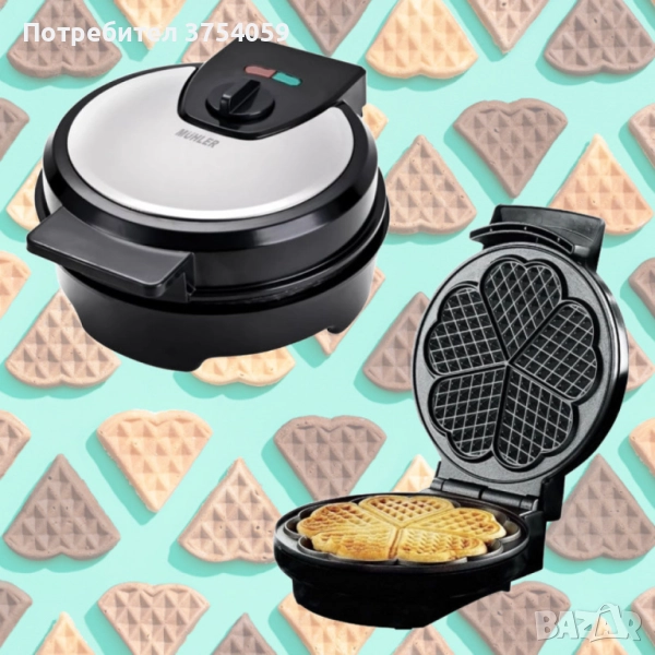 🍽️ Уред за гофрети Muhler MHT-1018W,  – Пригответе вкусни гофрети лесно и бързо 🍽️, снимка 1