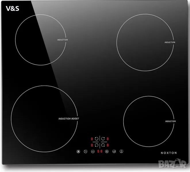 Индукционен котлон NOXTON 60 см за вграждане 6400 W, самодостатъчен индукционен котлон 4 котлона , снимка 1