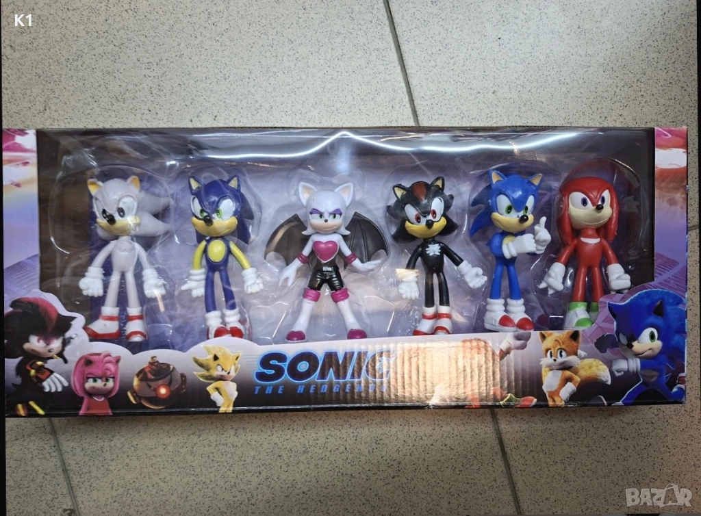 Соник 6 броя фигурки Sonic таралежа, снимка 1