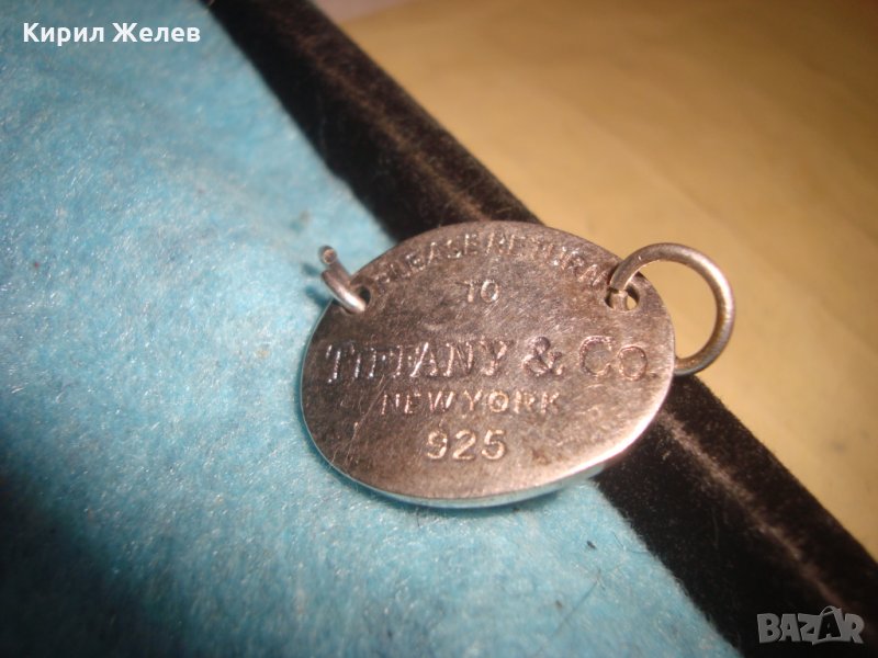 ТИФАНИ Ню Йорк 925 - ПОСРЕБРЕН МАРКОВ ЗНАК МЕДАЛЬОН ЕМБЛЕМА от БЛАГОРОДНА СТОМАНА 25759, снимка 1