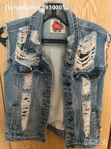 Дамски дънков елек, снимка 1