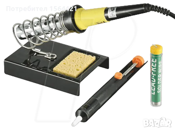 Комплект електрически поялник 30W, внос от Германия. , снимка 1