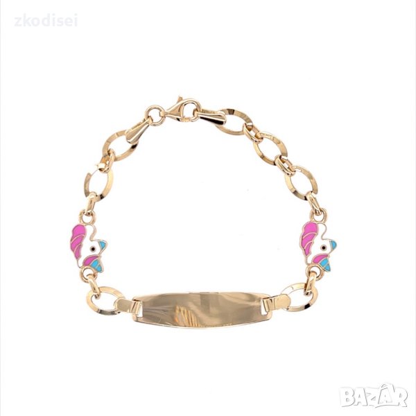 Златна детска гривна 3,71гр.13,5см. 14кр. проба:585 модел:21913-4, снимка 1