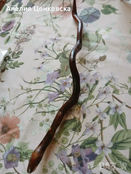 Ръчно изработена змия от дърво , снимка 1