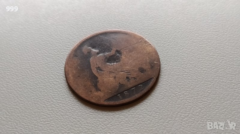 1 пени 1872 Великобритания, снимка 1