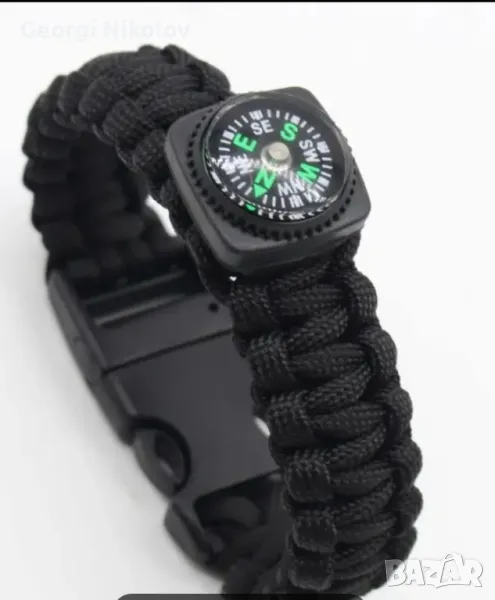 Тактическа гривна с компас, снимка 1