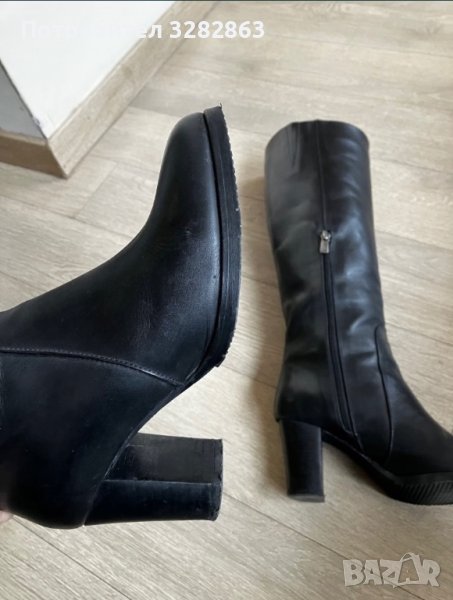 Дамски ботуши с ток, снимка 1