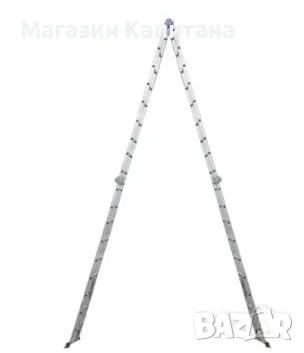 Мултифункционална стълба 4х9 стъпала 11.40м. раб. височина., снимка 1