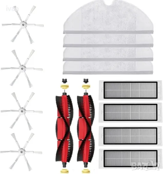 14 части Прахосмукачка-робот Roborock S6 MAXV S6 PURE S5 MAX S5 S4 E4 E35 E2/Xiaomi 1/1S: , снимка 1