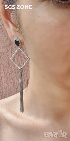 Коктейлни Сребърни Обеци от Тайланд👑, снимка 1