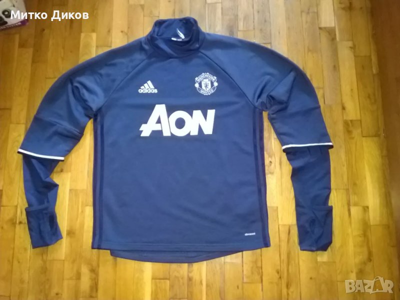 Манчестър Юнайтед футболна тениска дълъг ръкав маркова на Адидас размер М, снимка 1