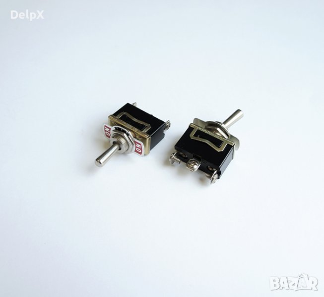 Ключ с лост 3pin и 3 положения черен 250V 6A Ф12mm, снимка 1
