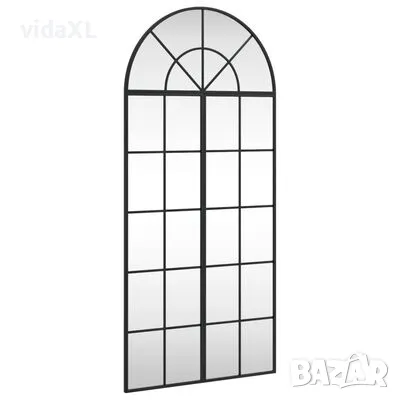 vidaXL Стенно огледало, черно, 60x130 см, арка, желязо（SKU:3200607）, снимка 1