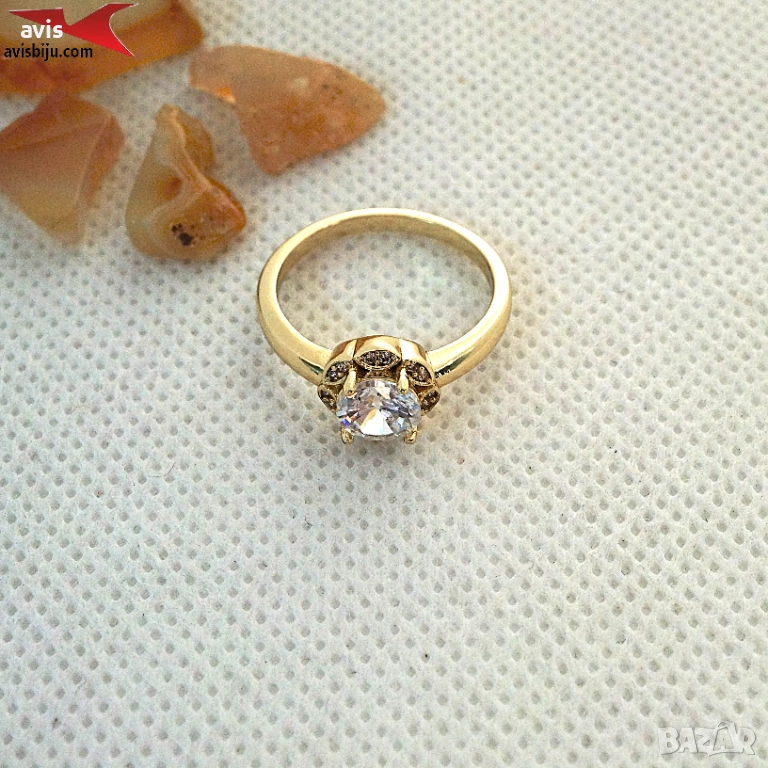 Пръстен с 14К златно покритие 224836, снимка 1