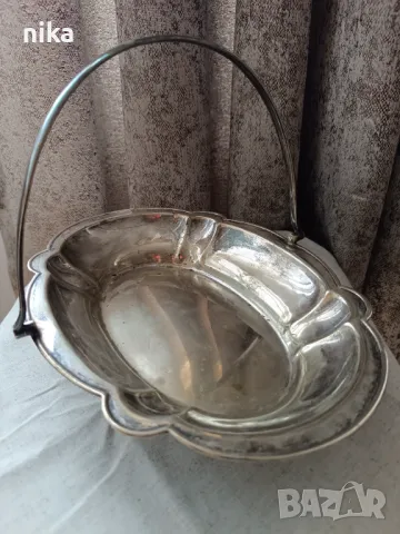 Посребрена английска кошничка за плодове, снимка 9 - Прибори за хранене, готвене и сервиране - 49832020
