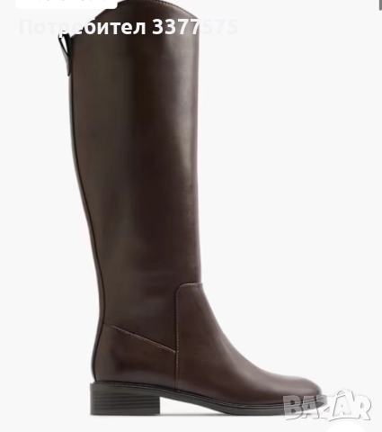 Кафяви кожени ботуши 37 н
