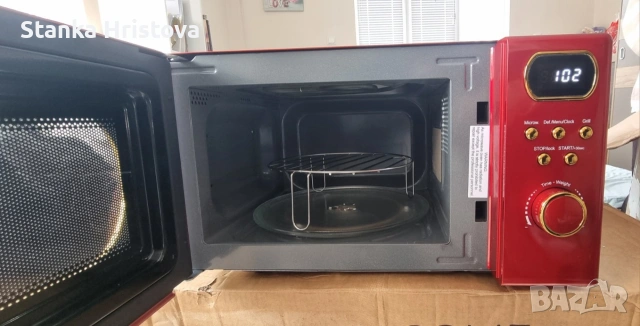 Микровълнова фурна  Klarstein 20L, Ретро стил., снимка 3 - Микровълнови - 53798924