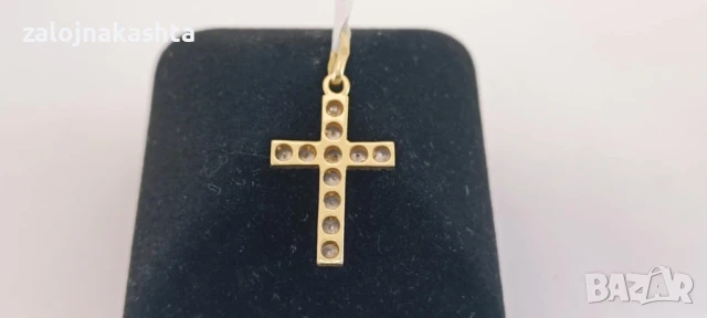 Златен кръст,-1,55гр/14кр, снимка 3 - Колиета, медальони, синджири - 50530507