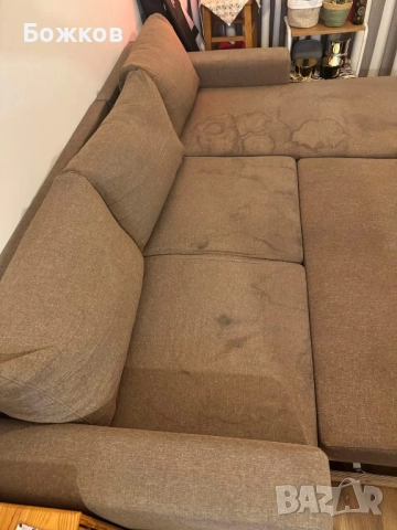 разтегателен диван с лежанка в София, снимка 5 - Дивани и мека мебел - 52485830