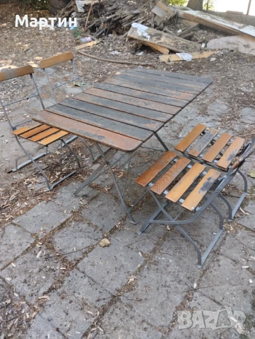 Градинска трапезна маса истолове, снимка 1