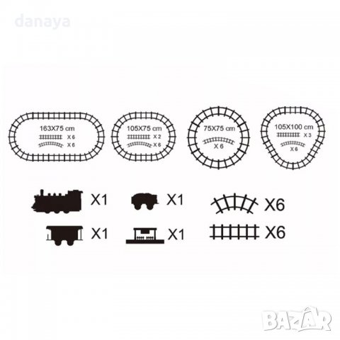 3448 Детски влак с пушек влакче с релси и вагони, 16 части, снимка 7 - Коли, камиони, мотори, писти - 39202594