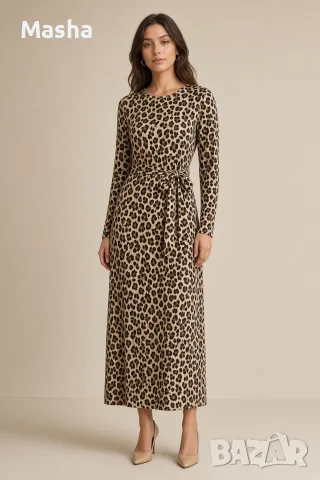 Aware Vero Moda дълга рокля с леопардов принт M