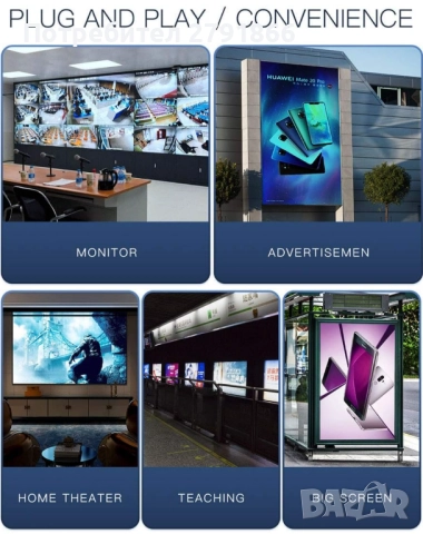 PWAYTEK HDMI KVM USB удължител 1080P през Cat5e/6/7 Ethernet кабел 50м., снимка 6 - Кабели и адаптери - 52152880