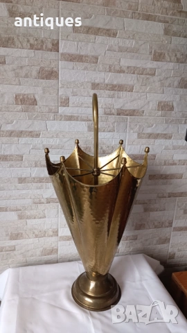 Стара поставка за чадъри - месинг - 62см, снимка 4 - Антикварни и старинни предмети - 53176336