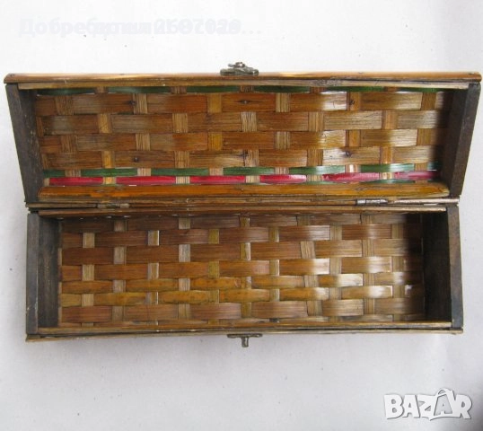 Стара голяма метална кутия, кутия за бутилка, кутия с плъзгащ капак, дървена ГДР, снимка 12 - Декорация за дома - 33070161
