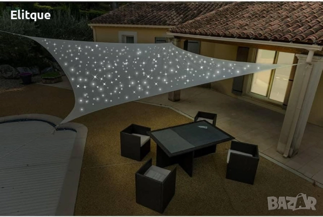 Соларно LED слънчево платно – Сянка през деня, звездна магия през нощта, снимка 6 - Соларни лампи - 52715548