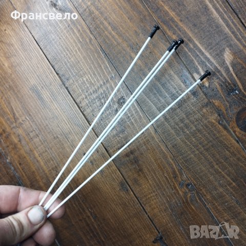 Спица 256 мм с черен нипел за велосипед колело подходяща за 26 цола капла шина х2, снимка 2 - Части за велосипеди - 38770759