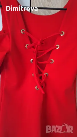 Официална червена рокля , снимка 2 - Рокли - 50094896