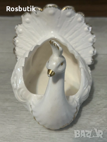 Стара порцеланова кашпа лебед , снимка 3 - Колекции - 53415123