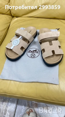 Чехли ЕРМЕС н.37* Hermes chypre sandals, снимка 6 - Чехли - 42728789