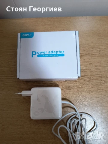 Зарядно за Mac Book Pro - 60W T-образен магнитен адаптер за зарядно, съвместим с Mac Book, снимка 1