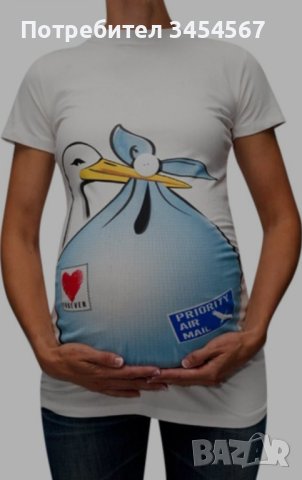 Ежедневна тениска с къс ръкав Toponly за бременни,дамскa блуза за бременни, снимка 2 - Тениски - 42292038