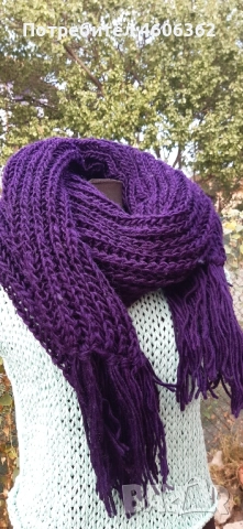 ръчно изплетен шал , снимка 3 - Шалове - 51867418