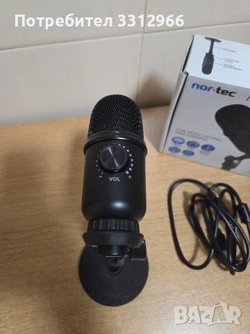 USB микрофон Nor-tec за стрийминг и подкастинг. , снимка 2 - Микрофони - 53728429