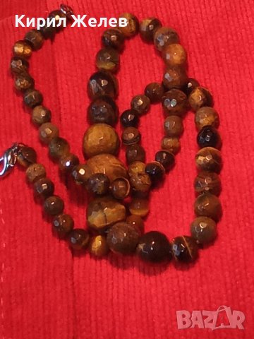 ПРЕКРАСЕН ФАСЕТИРАН КАМЪК ТИГРОВО ОКО АРТ - КОЛИЕ 9902, снимка 10 - Колиета, медальони, синджири - 29555956