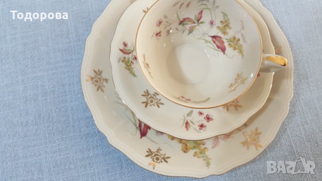 Порцеланов бароков сет за кафе , снимка 2 - Антикварни и старинни предмети - 35924529