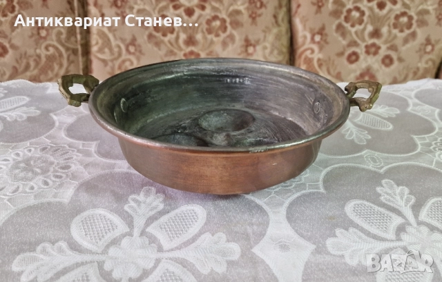 Меден съд с месингови дръжки, снимка 3 - Декорация за дома - 52103278