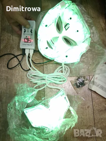 КОЗМЕТИЧНА Led маска за светлинна терапия, фотодинамична терапия за лице, акне, бръчки и други, снимка 9 - Други - 48654659